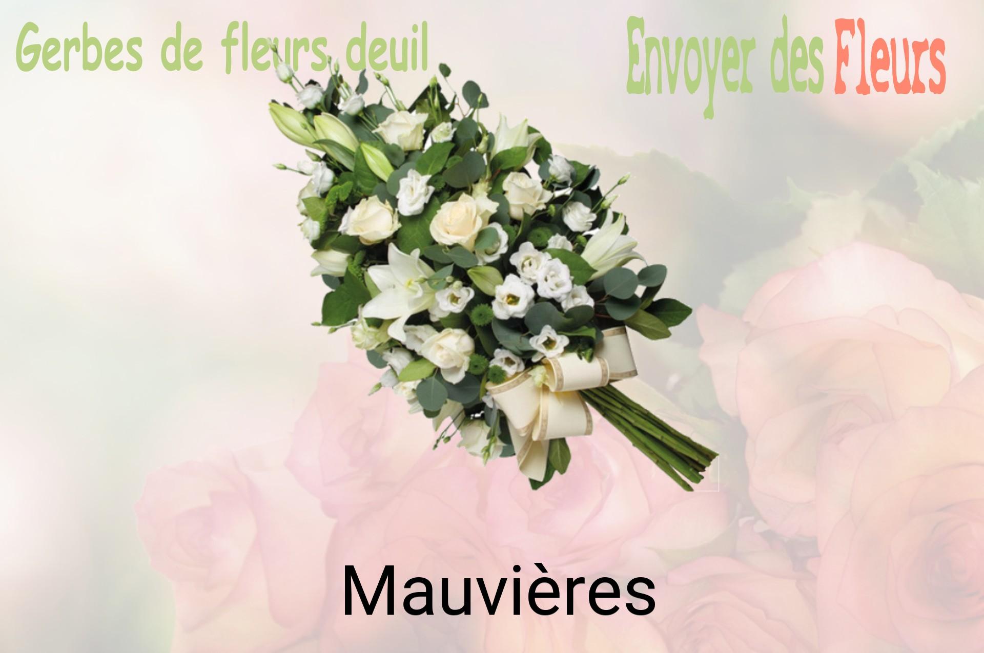 Gerbe de fleurs de deuil livrée à Mauvières